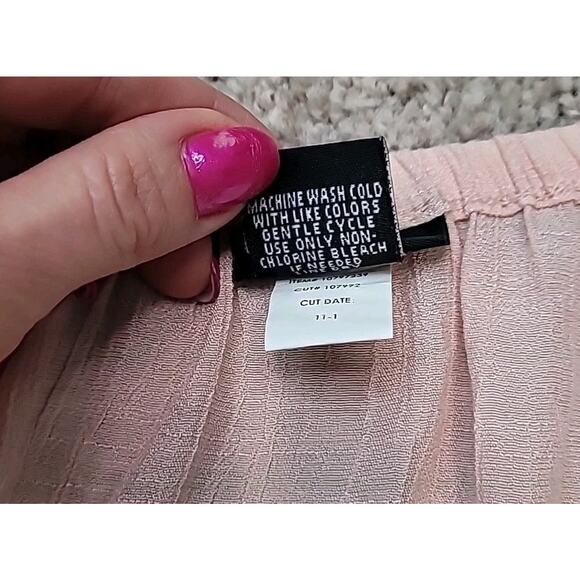 Torrid Boho Blouse 1X Pink Flutter Sleeve Top Feminine Cottagecore EUC - Picture 8 of 8